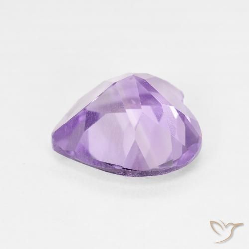 Amatista Violeta oscuro natural de 2.85 ct, Corazón, VS