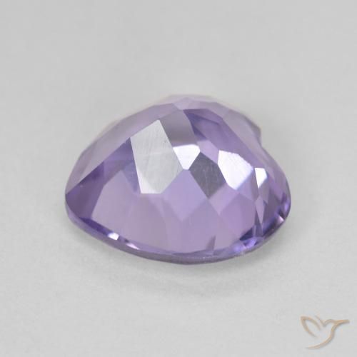 Amatista Violeta medio natural de 3.03 ct, Corazón, VS