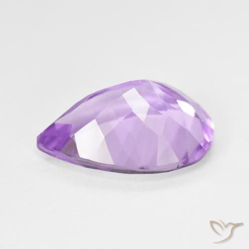 Amatista Violeta oscuro natural de 6.76 ct, En forma de pera, VS