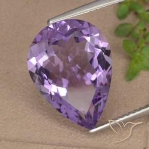 Amatista Violeta oscuro natural de 6.52 ct, En forma de pera, VVS-VS
