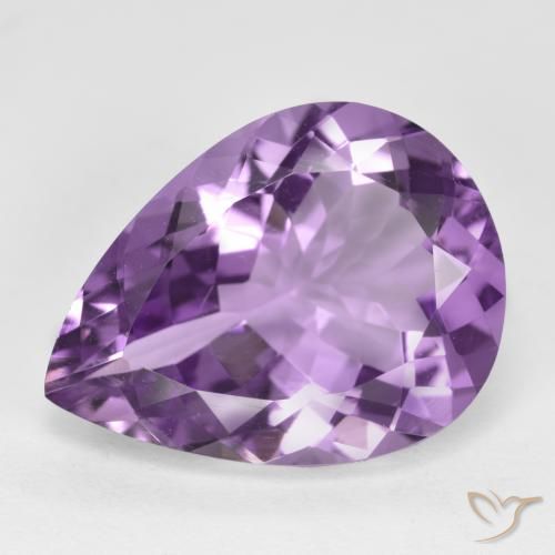 6.22ct Natural Violeta púrpura claro medio Amatista, En forma de pera, VVS-VS