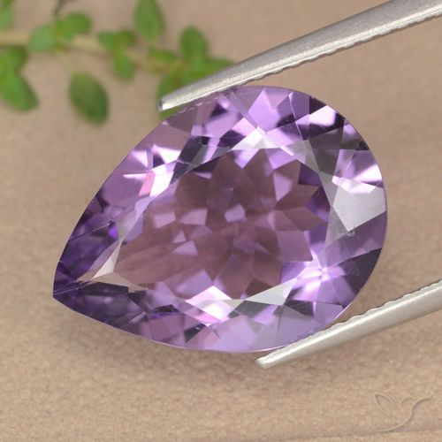 6.18ct Natural Rosado-violeta medio Amatista, En forma de pera, VS