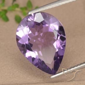 Amatista Rosado-violeta medio natural de 6.18 ct, En forma de pera, VS