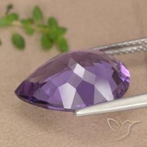 Amatista Rosado-violeta medio natural de 6.18 ct, En forma de pera, VS