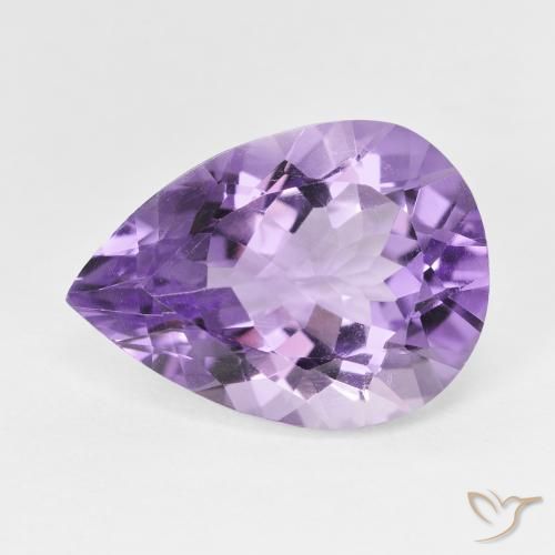 Amatista Violeta oscuro natural de 7.29 ct, En forma de pera, VVS-VS