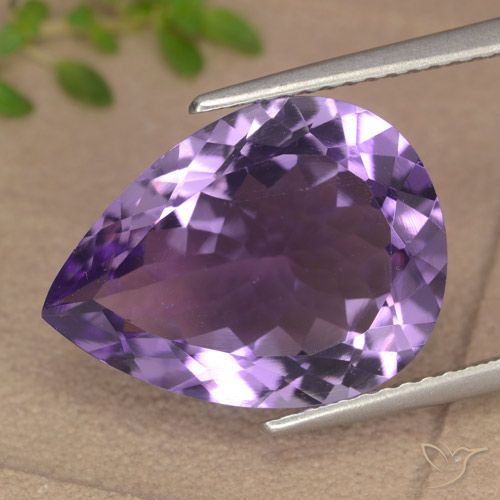 6.79ct Natural Violeta berenjena Amatista, En forma de pera, VVS-VS