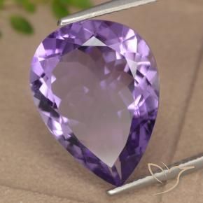 Amatista Violeta berenjena natural de 6.79 ct, En forma de pera, VVS-VS