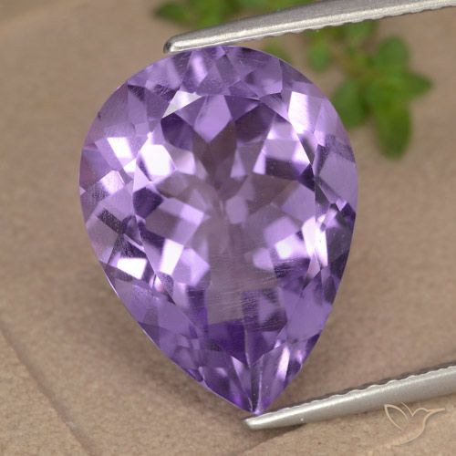 6.83ct Natural Violeta medio Amatista, En forma de pera, VVS-VS
