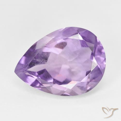 Amatista Violeta iris natural de 7.26 ct, En forma de pera, VS