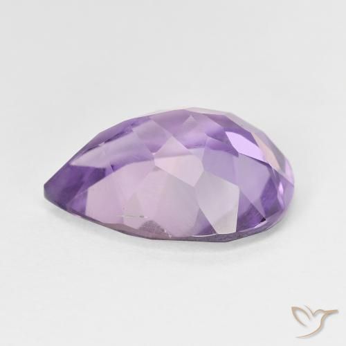 Amatista Violeta iris natural de 7.26 ct, En forma de pera, VS
