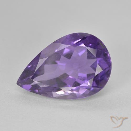 5.03ct Natural Violeta oscuro Amatista, En forma de pera, VS