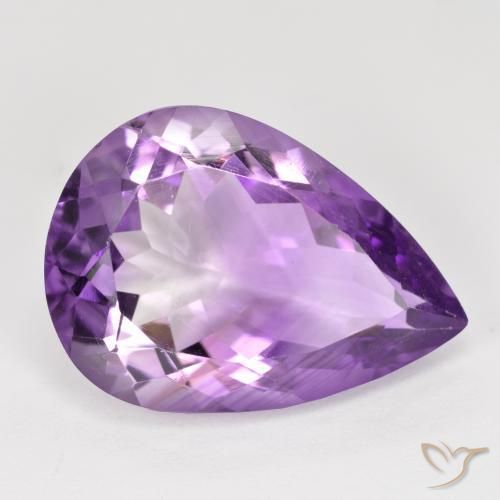 Amatista Violeta púrpura natural de 8.04 ct, En forma de pera, VVS-VS