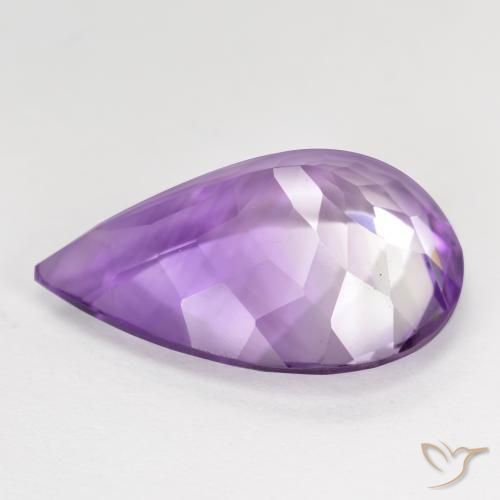 Amatista Violeta púrpura natural de 8.04 ct, En forma de pera, VVS-VS