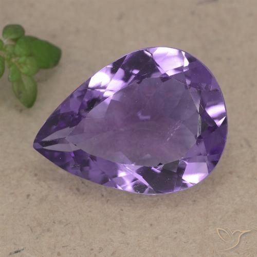 5.94ct Natural Violeta medio Amatista, En forma de pera, VS