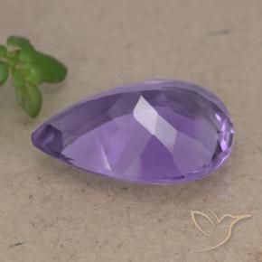 Amatista Violeta medio natural de 5.94 ct, En forma de pera, VS