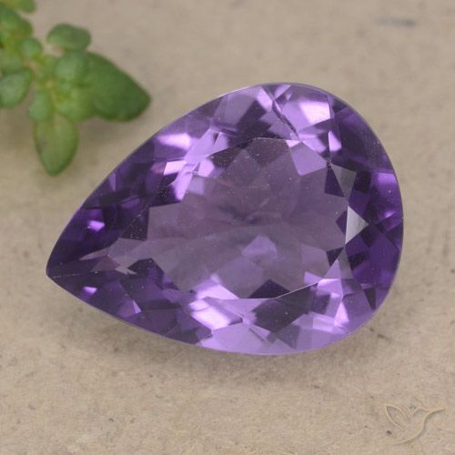 6.77ct Natural Violeta púrpura Amatista, En forma de pera, VS