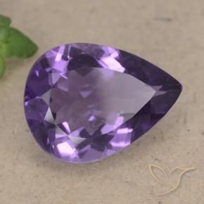 Amatista Violeta púrpura natural de 6.77 ct, En forma de pera, VS