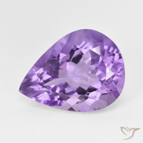 7.23ct Natural Violeta medio Amatista, En forma de pera, VS