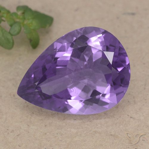 6.17ct Natural Violeta oscuro Amatista, En forma de pera, VS