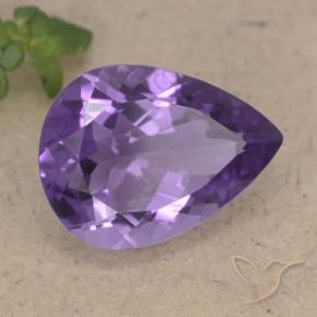 Amatista Violeta oscuro natural de 6.17 ct, En forma de pera, VS