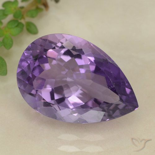 5.04ct Natural Violeta medio Amatista, En forma de pera, VS