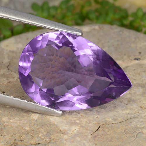4.82ct Natural Violeta intenso Amatista, En forma de pera, VVS-VS