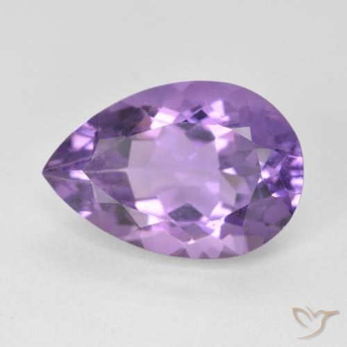 5.41ct Natural Violeta medio Amatista, En forma de pera, VVS-VS
