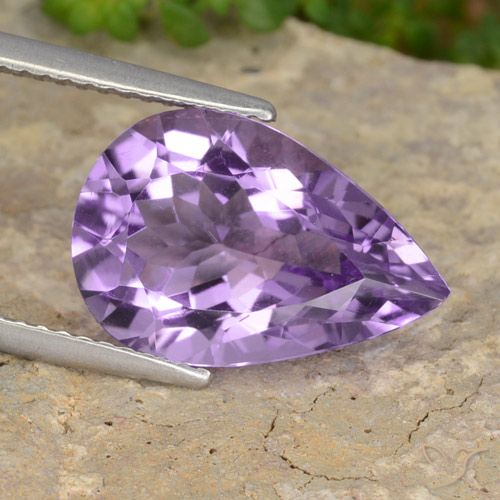 6.34ct Natural Violeta medio Amatista, En forma de pera, VVS-VS