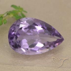 Amatista Violeta medio natural de 5.22 ct, En forma de pera, VVS-VS