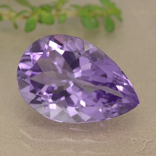 5.10ct Natural Violeta medio Amatista, En forma de pera, VVS-VS