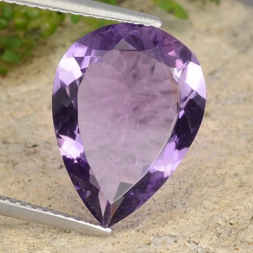 Amatista Violeta rosado natural de 5.73 ct, En forma de pera, VVS-VS