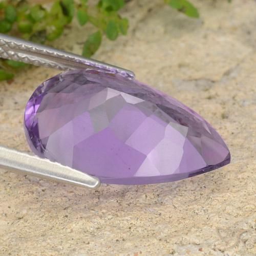 Amatista Violeta rosado natural de 5.73 ct, En forma de pera, VVS-VS