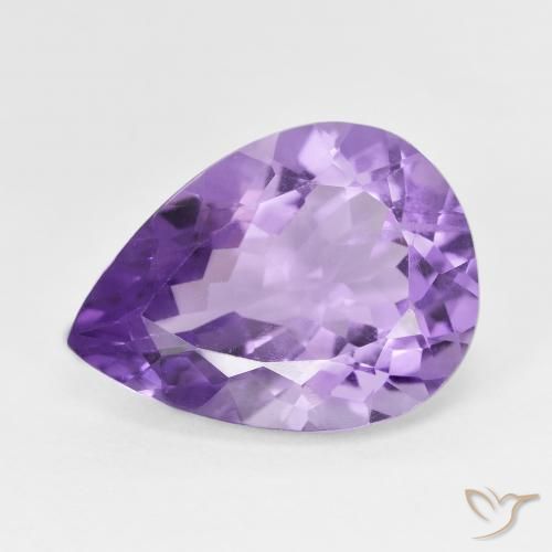 7.28ct Natural Tono violeta intenso Amatista, En forma de pera, VS