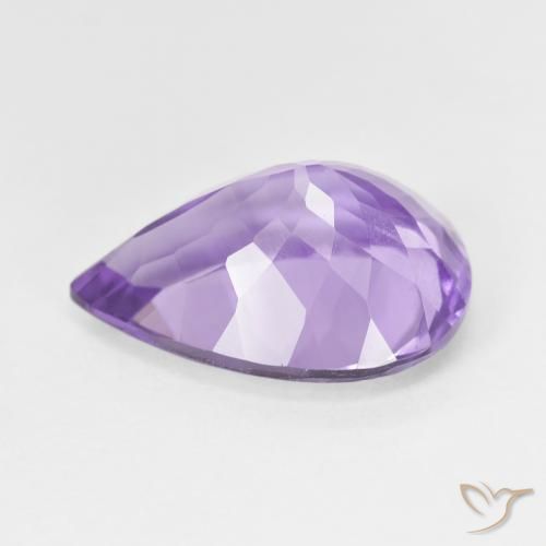 Amatista Tono violeta intenso natural de 7.28 ct, En forma de pera, VS