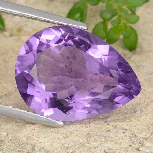 6.86ct Natural Violeta oscuro Amatista, En forma de pera, VVS-VS