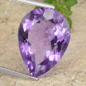 Amatista Violeta oscuro natural de 6.86 ct, En forma de pera, VVS-VS