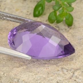 Amatista Violeta oscuro natural de 6.86 ct, En forma de pera, VVS-VS