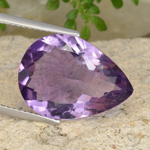 7.66ct Natural Violeta púrpura claro medio Amatista, En forma de pera, VS