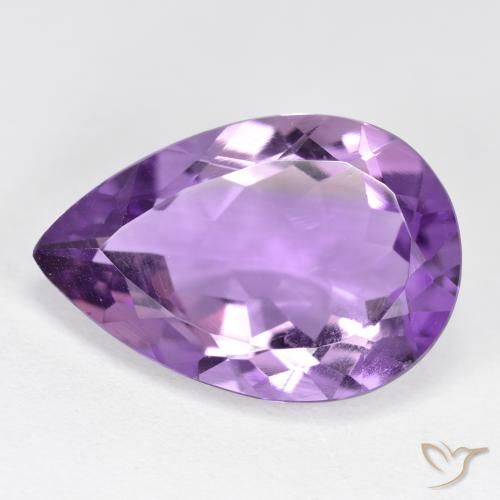 8.35ct Natural Violeta oscuro Amatista, En forma de pera, VVS-VS