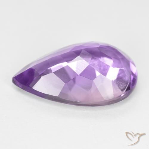 Amatista Violeta oscuro natural de 8.35 ct, En forma de pera, VVS-VS