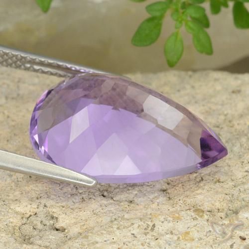Amatista Violeta oscuro natural de 9.43 ct, En forma de pera, VVS-VS