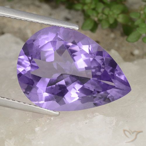 8.52ct Natural Violeta medio Amatista, En forma de pera, VVS-VS