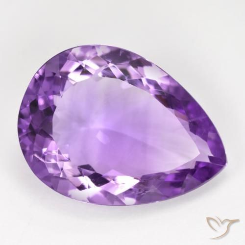 Amatista Violeta púrpura natural de 9.17 ct, En forma de pera, VVS-VS