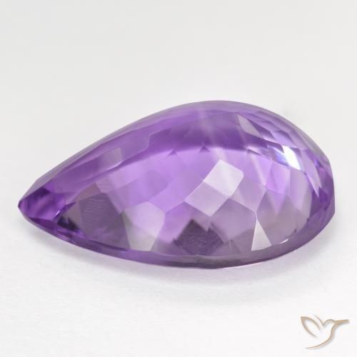 Amatista Violeta púrpura natural de 9.17 ct, En forma de pera, VVS-VS