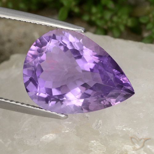 8.73ct Natural Violeta medio Amatista, En forma de pera, VVS-VS
