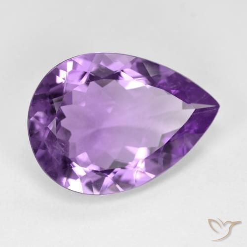 Amatista Violeta rosado natural de 8.34 ct, En forma de pera, VS