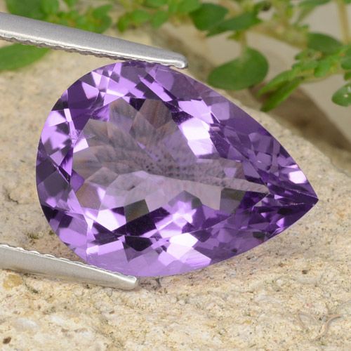 6.63ct Natural Violeta medio Amatista, En forma de pera, VVS-VS