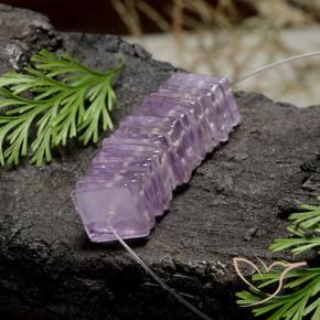 Gemas de Amatista Violeta rosáceo claro natural de 15.55 ct, Cuadrado, Transparente