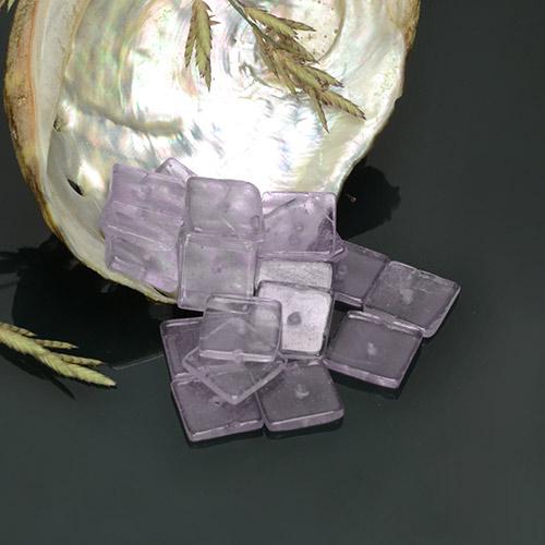 12.82ctw Natural Violeta iris claro Amatista, Cuadrado, Transparente