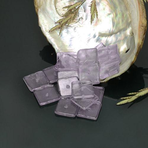 Gemas de Amatista Violeta iris claro natural de 12.82 ct, Cuadrado, Transparente